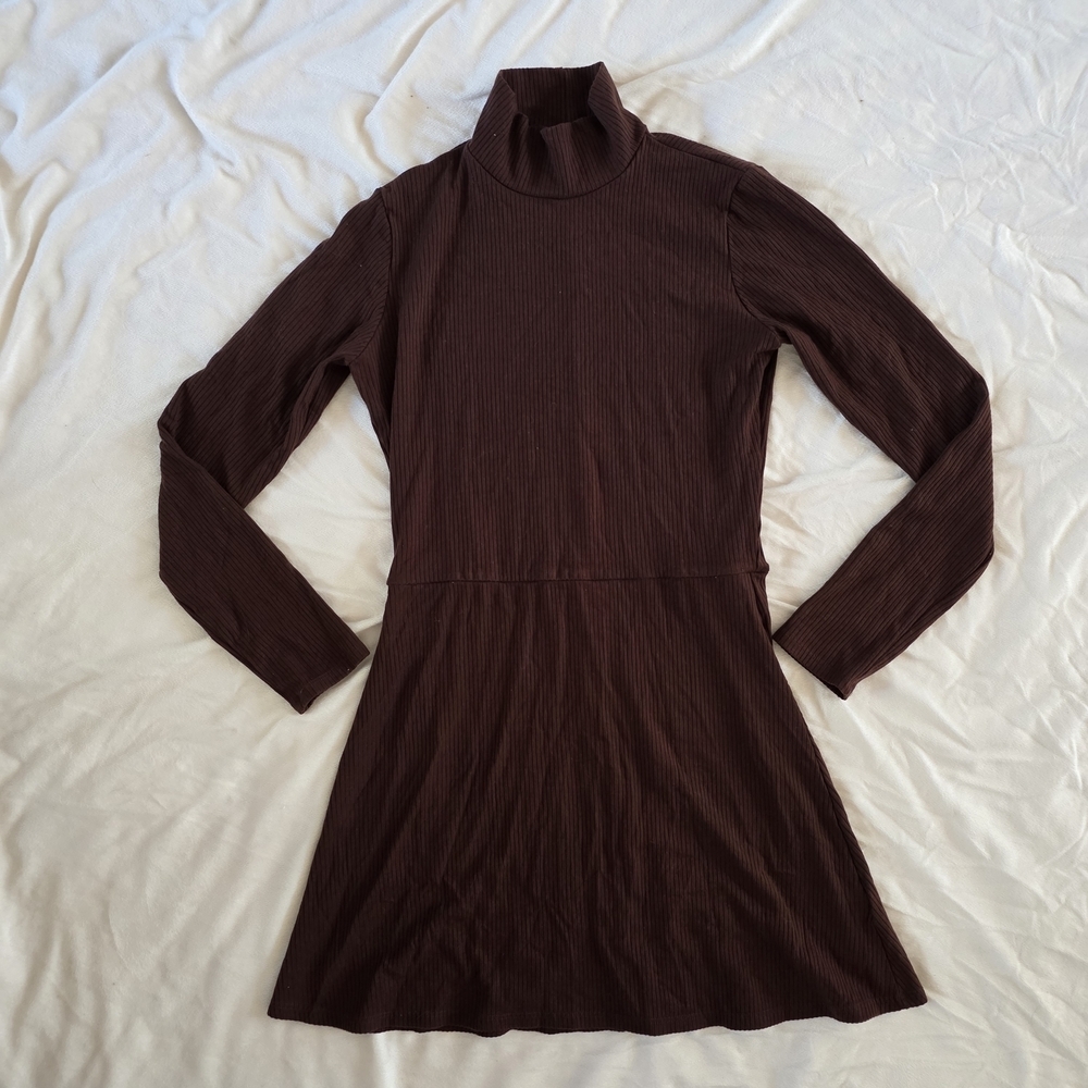Reformation Maya Knit Long Sleeve Ribbed Dress
